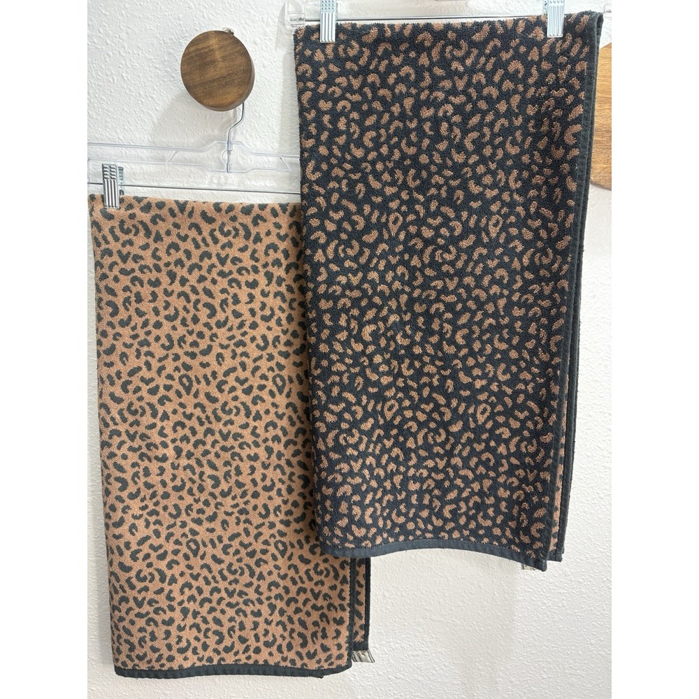 Royal Company By Karsten Bath Towels (2) 100% Cotton Brazil Animal Print